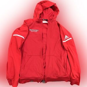 Official Rutgers Soccer Team Size Medium Zip-Up Hoodie